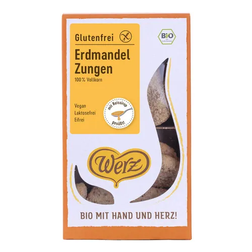 Reis-Erdmandel-Zungen - Vollkorn-Gebäck glutenfrei 125g | WERZ