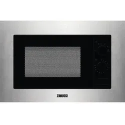 Zanussi Einbau Mikrowelle 60 cm Edelstahl Antifingerprint 700 W - Mikrowelle mit 20 L Kapazität und 3 Programmen, inklusive Grillfunktion und Auftaufunktion, ideal für vielseitige Kochbedürfnisse in der modernen Küche.