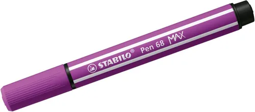 STABILO Filzstift Fasermaler Pen 68 Max Keilspitze lila Packung mit 5 Stück