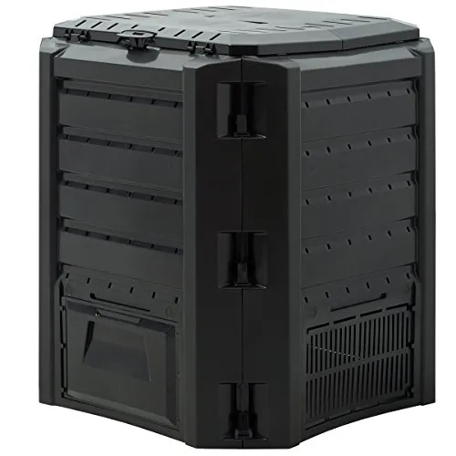 Schnellkomposter 380 Liter - Thermokomposter für effiziente Kompostierung - Komposter mit 380 Liter Fassungsvermögen, hohe Wärmeentwicklung für besseren Humus, wetterbeständig und leicht zu befüllen.