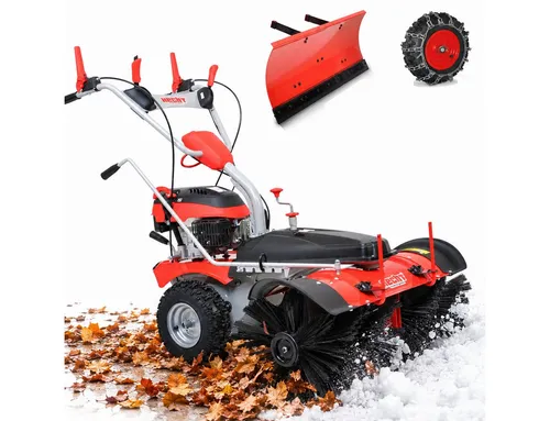 Hecht Benzin-Kehrmaschine 8101 S mit Schneeschild