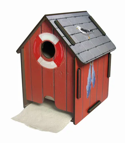 Werkhaus Toilettenpapierhalter Bootshaus Rot (ohne Inhalt) Toilettenrollenhalter