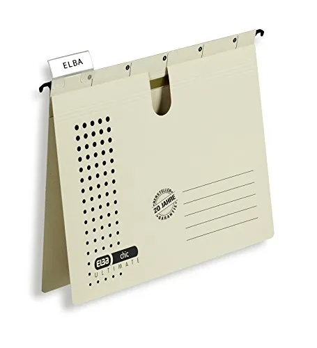 ELBA Hängehefter chic für A4, aus Karton, chamois, 25er Pack