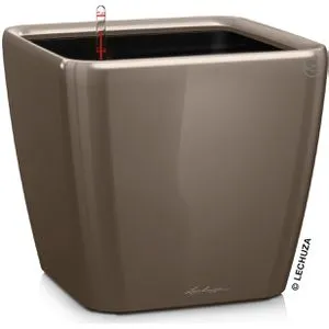 Lechuza Übertopf QUADRO LS 50 taupe hochglanz von Lechuza