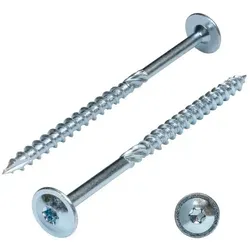 PARCO Schraube Tellerkopfschrauben blau-verzinkt 8x200mm & weitere - ETA Zulassung, (25 St., Legierter Stahl), Holzbauschrauben, CUT-Spitze erleichtert das Einschrauben 10,0x380mm TX40 Teilgewinde - 25 Stück