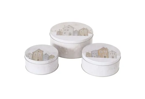 BOLTZE Vorratsglas B. 3 tlg Set Gebäckdosen Houses von BOLTZE