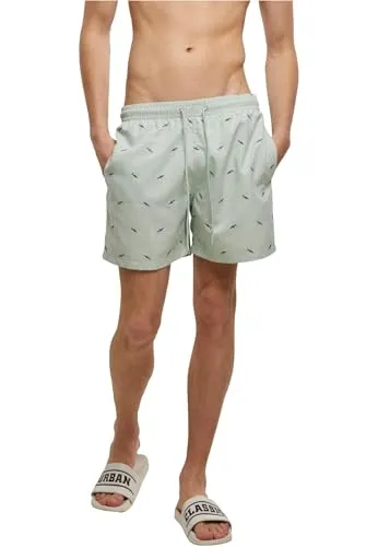 Urban Classics Herren Badehose mit Stickereien, XL - Stylishe Badehose mit dezenten Stickereien, aus schnelltrocknendem Polyester für hohen Komfort am Strand oder Pool. Mit elastischem Bund und Mesh-Innenfutter für optimalen Halt und Bewegungsfreiheit.