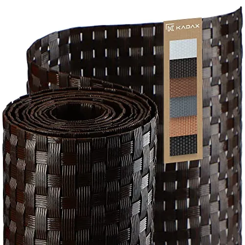 KADAX Sichtschutzmatte Dunkelbraun für Balkon und Terrasse
