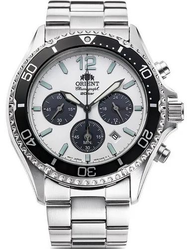 Orient Herren Analog Automatik Uhr RA-TX0203S10B - Edelstahlarmband, stilvoll und wasserdicht bis 20 bar, ideal für Alltag und Wassersport