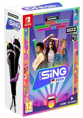 Produktbild Let's Sing 2026 (German Version) mit 2 Mikrofonen für Switch