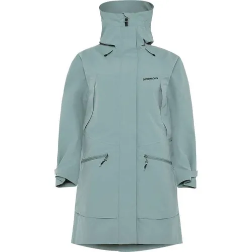 Didriksons Ilma WNS Parka 8 in Factory Blue für Damen - Eleganter Parka mit 10.000 mm Wassersäule und atmungsaktivem Material. Ideal für Freizeit und Alltag – schützt vor Wind und Wetter.