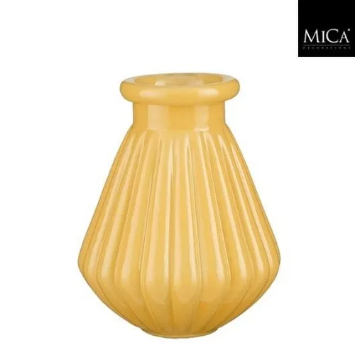 MICA Vase Blizz, gelb, 20,5 cm hoch