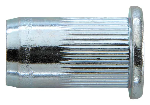 Gesipa Blindnietenmutter M 5 x 7 x 11,5 mm - 500 Stück - Blindnietmuttern aus verzinktem Stahl mit Flachrundkopf, ideal für zuverlässige Verbindungen in Metall- und Kunststoffanwendungen.