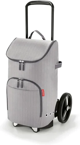 Reisenthel SET citycruiser Einkaufsshopper Trolley Tasche Herringbone Grau - Vielseitiger Einkaufstrolley und stilvolle Tasche in einem. Ideal für große Einkäufe und Wochenendtrips, mit cleverer Fächeraufteilung und robustem Design für höchsten Komfort.