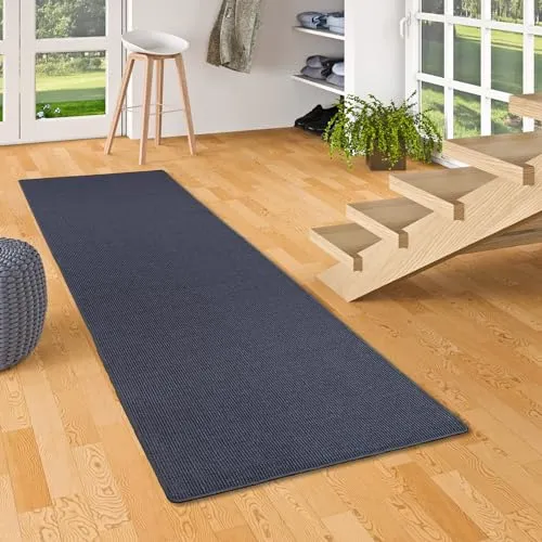 Snapstyle Sisal Natur Läufer Teppich Astra Blau in 9 Größen