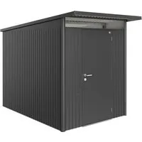 Biohort Metall-Gerätehaus AvantGarde Gr. A3 dunkelgrau-metallic - Gerätehäuser mit robuster Konstruktion, ideal zur Aufbewahrung von Gartenutensilien, Fahrrädern und Möbeln. Breiter Eingang und modernes Design für optimale Funktionalität.