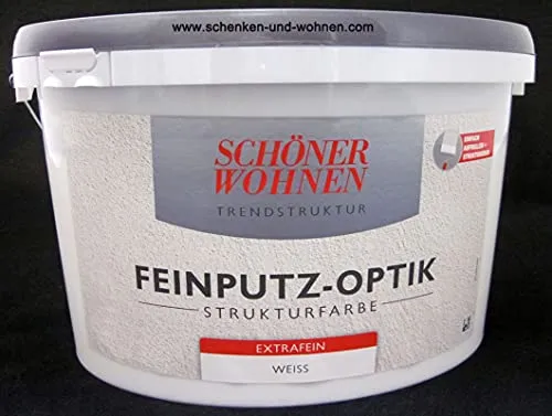 SCHÖNER WOHNEN FARBE Strukturfarbe »Trendstruktur«, Putz-Optik in Weiß - Farbe: Weiß • Ideal für die dekorative Gestaltung im Wohnbereich • Matt, gut deckend und wasserdampfdurchlässig • Ergiebigkeit: 1,25 m²/kg • Fertigfarbe für einfache Anwendung