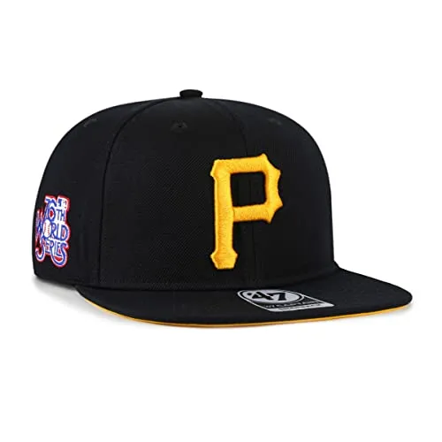 '47 Pittsburgh Pirates Black MLB World Series Sure Shot Captain Cap - One-Size