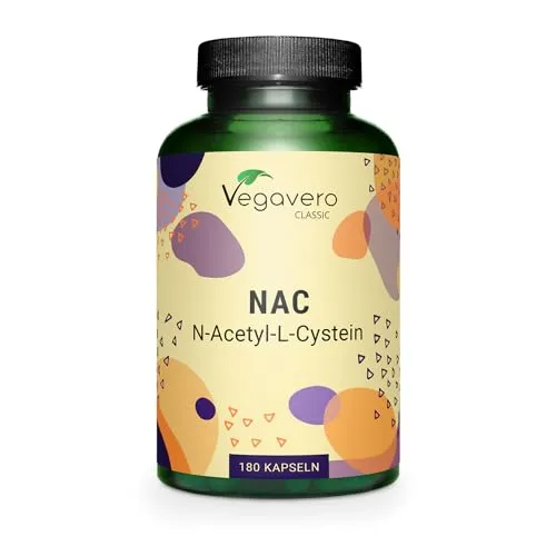 NAC | Aus Fermentation - nicht synthetisch | N-Acetylcystein 600mg | Hochdosiert | Laborgeprüft | 100% reine Aminosäure | Vegan - Ohne Zusatzstoffe | Deutsche Produktion von Vegavero