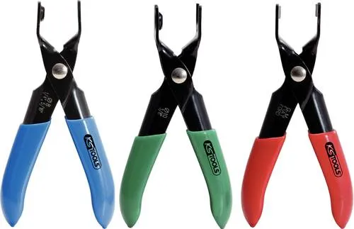 KS Tools 1151090 Kraftstoffleitungszange - Kfz-Zangen für das fachgerechte Öffnen von Kraftstoffleitungen, mit flachen Backenenden zum Schutz der Steckkupplungen und einem komfortablen, tauchisolierten Griff.