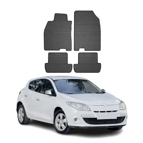 OMAC Auto-Fußmatten für Renault Megane 2008-2015 - Fahrzeugspezifische Gummimatten, rutschfest und wasserdicht, bieten optimalen Schutz und einfache Reinigung für Ihren Innenraum.