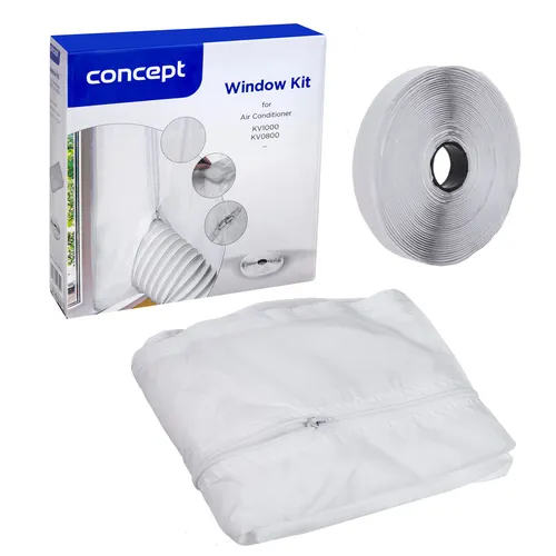 Fensterbausatz Fensterdichtungssatz für Klimaanlagen - Mobile Klimageräte, ideal für effiziente Kühlung, hält kühle Luft im Raum und ist einfach zu installieren ohne Fensterbeschädigung.
