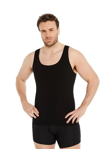 FINN Design Shapinghemd - Formendes Tank Top Herren mit Bauchweg Effekt - Unterhemden mit hoher Kompression für einen flacheren Bauch, aus Baumwolle, pflegeleicht und ideal für einen schlanken Look.