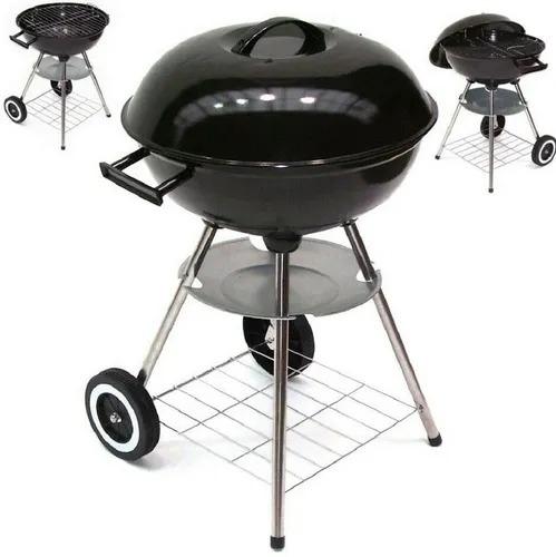 Kugelgrill XL Holzkohlegrill 43cm mit praktischen Rädern