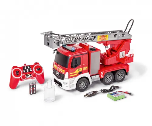 Carson Modellsport MB Arocs Feuerwehr m. Drehleiter 1:20 RC Einsteiger Funktionsmodell LKW - RC-Modelle: 1:20 Feuerwehr LKW mit 360° Drehleiter und Wasserspritzfunktion, ideal für Einsteiger und Feuerwehr-Liebhaber.