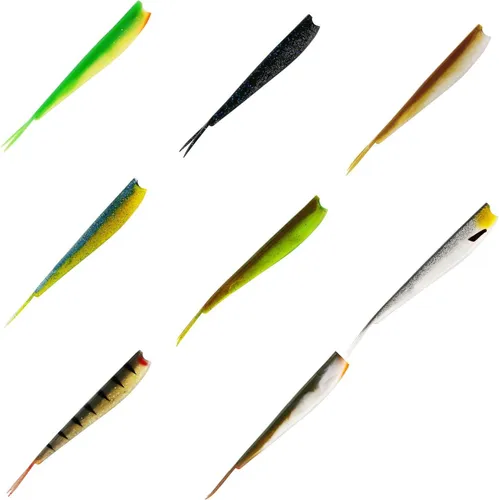 Westin Twinteez V-Tail - Gummifisch, Farbe:UV Slime, Länge / Gewicht / Packungsinhalt:24cm / 46g / 1 Stück