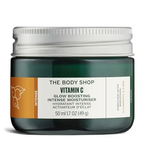Body Shop Vitamin C Glow Boosting Intense Moisturiser 50 Ml - Gesichtsserum mit intensivem Feuchtigkeitsboost für strahlende Haut, angereichert mit Vitamin C für einen frischen Teint.