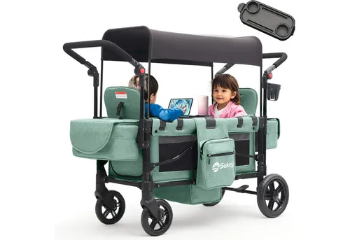 Sekey Bollerwagen Kinder Zwillingsmodus