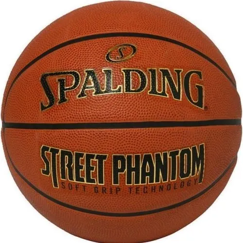 Spalding Street Phantom Basketball Größe 7 - Basketbälle, ideal für drinnen und draußen mit Softgrip-Technologie für hervorragende Ballkontrolle und Haltbarkeit. Perfekt für Amateurbasketball und lange Spielzeiten.