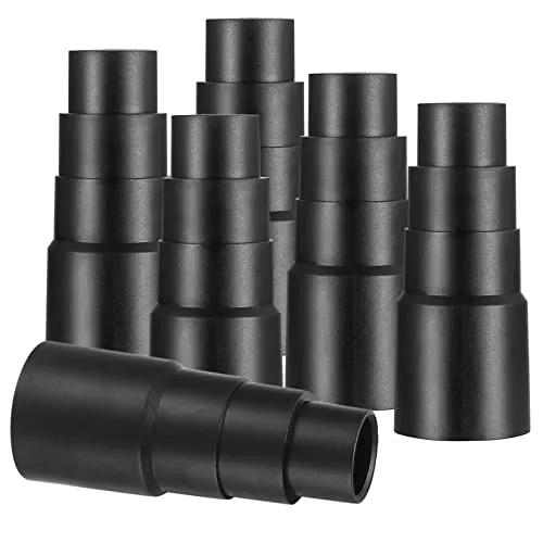 Aoyfuwell 6 Stk Staubsaugeradapter,Saugreiniger-Schlauchadapter 22-35 mm,Universalstaubsauger-Druckminderer und Schlauchadapter für Staubsaugerschläuche(Schwarz)