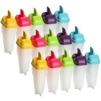 FACKELMANN Stieleisformer Set, 5-teilig - Eisformen für hausgemachtes Eis, spülmaschinengeeignet und platzsparend kombinierbar – ideal für kreative Eisliebhaber!