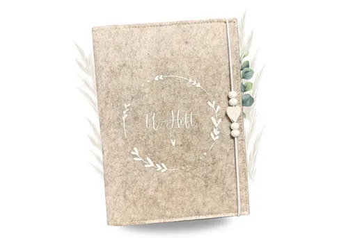 Malino Mutterpass-Hülle aus Filz in Beige von Malino