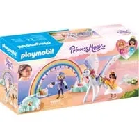 PLAYMOBIL Princess Magic 71361 - Himmlischer Pegasus mit Regenbogen, 85-teiliges Spielset für kreative Abenteuer ab 4 Jahren, bewegliche Flügel und Zubehör für fantasievolles Spielen