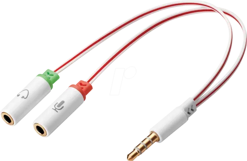 SANDBERG 508-59 - 3,5mm Klinke Adapter, 1x Stecker / 2x Buchse