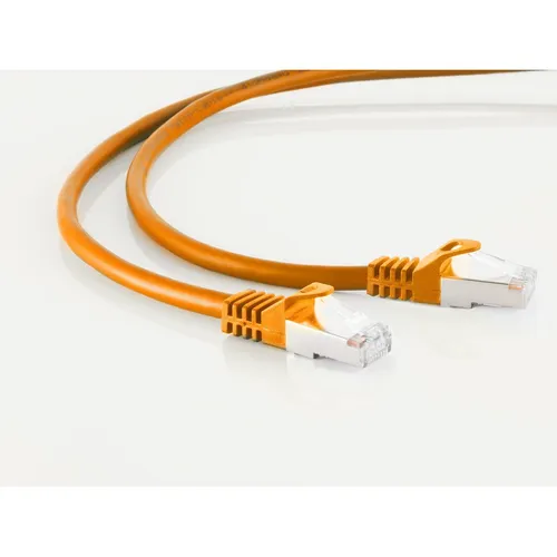 RJ45 Patchkabel m. CAT 7 Rohkabel PIMF orange 15m von shiverpeaks