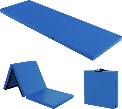 Costway Übungsmatte Dunkelblau, 60x180 cm – Ideal für Sport & Fitness - Vielseitige klappbare Fitnessmatte mit ergonomischem Design für optimalen Komfort und Unterstützung. Hochwertige Materialien sorgen für Langlebigkeit und einfache Reinigung. Perfekt für Yoga, Sit-ups und mehr!