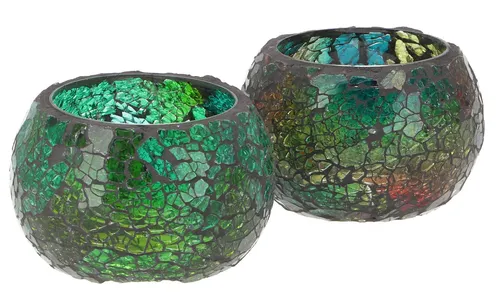  handgearbeitete Glas Mosaik Windlichter, romantisches Windlicht, Mosaik Teel 2
