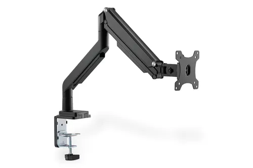 DIGITUS Monitorhalterung - Klemme Gasdruckfeder für 1 Monitor bis 32 Zoll, ergonomisch einstellbar mit Kabelmanagement für einen aufgeräumten Arbeitsplatz
