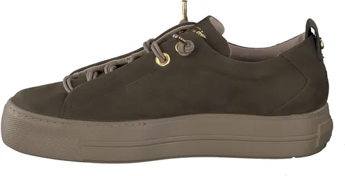 Paul Green Damen Leder Sneaker in Khaki Grün – Größe 42,5 EU - Stylische Sneaker aus 100% Leder in unifarbenem Design. Ideal für Casualmode und Streetwear, mit gepolstertem Innensohlenmaterial für hohen Tragekomfort.