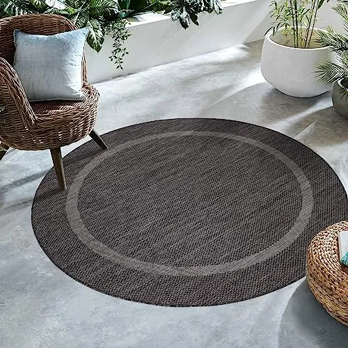 SIMPEX Outdoor Teppich, Unicolor in schwarz von SIMPEX