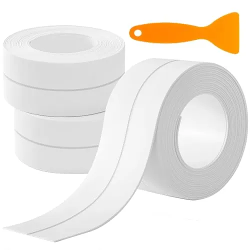 Ediesi, Dichtband Selbstklebend Wasserdicht, Pack 3 Rollen, Dichtungsband Anti-Schimmel und Anti-Leck, für Spülen, Toiletten, Theken, Waschbecken und Küchen, 38mm x 320cm
