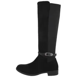 Ital Design Flache Damenschuhe Stiefel SP10-1, Schwarz, Gr. 38 - Wanderschuhe aus hochwertigem Textil, ideal für Komfort und Stil während Ihrer Outdoor-Aktivitäten.