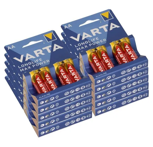 VARTA 40x Varta 4706 Max Power Mignon Batterie AA - Batterien für zuverlässige Energie in digitalen Geräten, mit 10 Jahren Lagerfähigkeit und einfacher Handhabung durch „Single Press Out“.