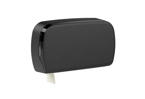 Hypafol Toilettenpapierhalter Jumbo Toilettenpapierspender (1 oder 2 Rollen) weiß oder schwarz matt