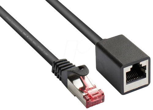 GC 8063VR-005S - Patchkabelverlängerung, Cat.6, schwarz, 0,5 m