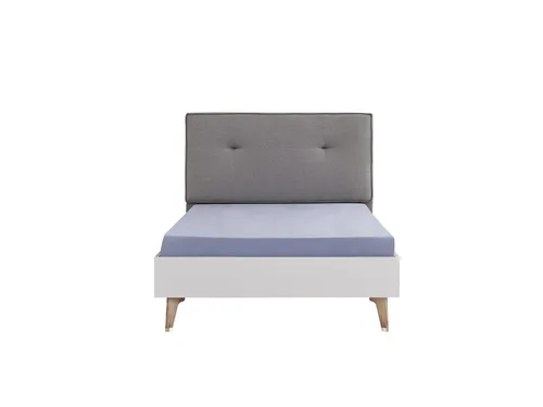 Modernes Kinderbett 120 cm aus Holz in Grau